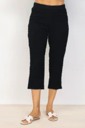 Habitat Sale, 23770 Flat Front Capri Pant, Black 50% Off Regular Price