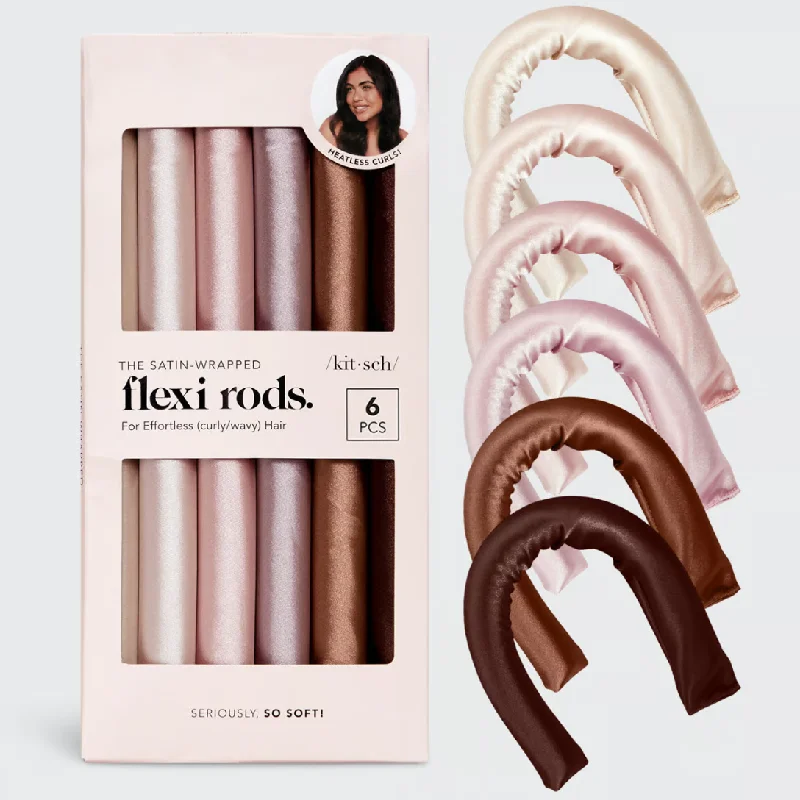 Kitsch Satin Wrapped Flexi Rods 6pc Set