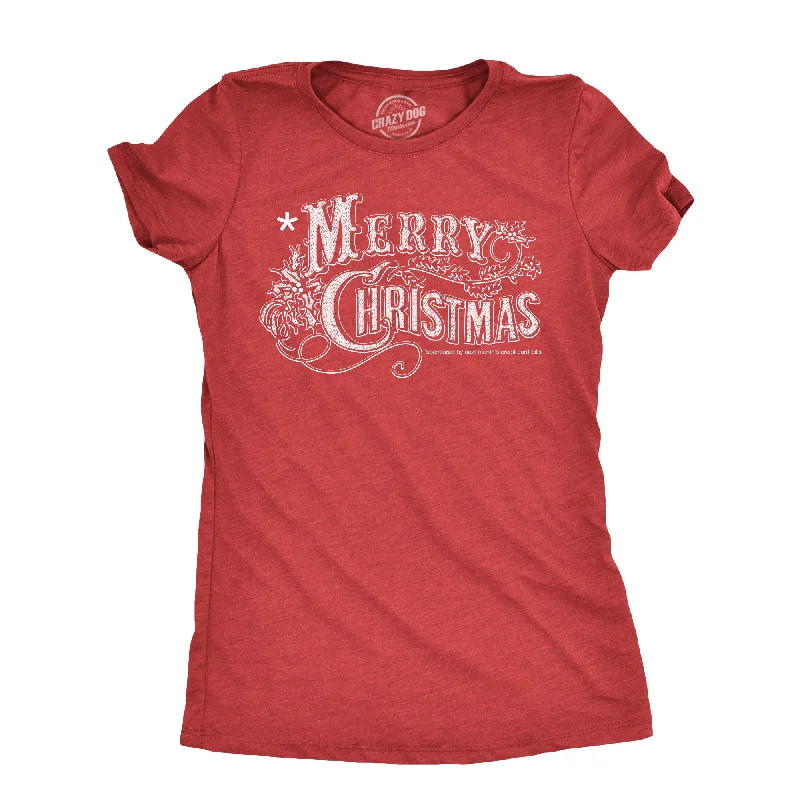 Merry Christmas Credit Card Women's T Shirt