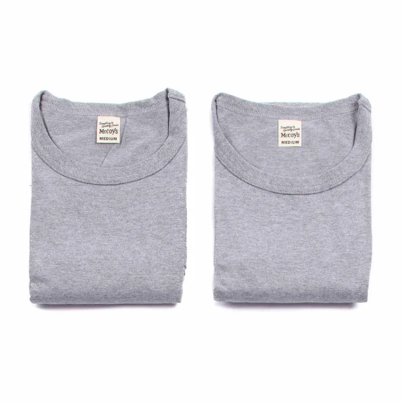 The Real McCoy's MC20000 2pcs Pack Tee Grey