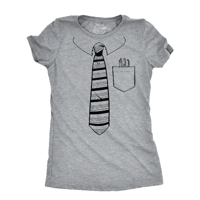 Tie With Pocket Of Pens Women's T Shirt