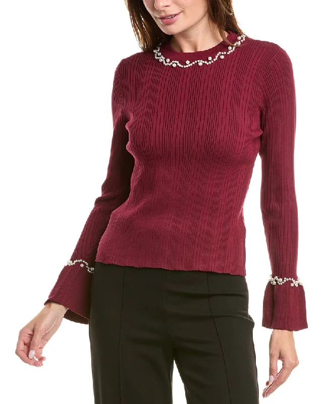 Nanette Nanette Lepore Pearl Bead Sweater