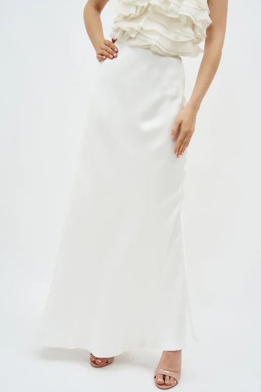 Kiri Maxi White Skirt