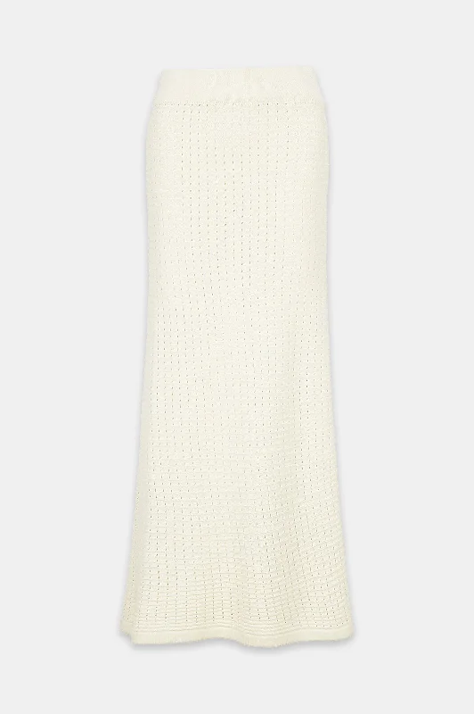 Knitted Skirt in Ivory