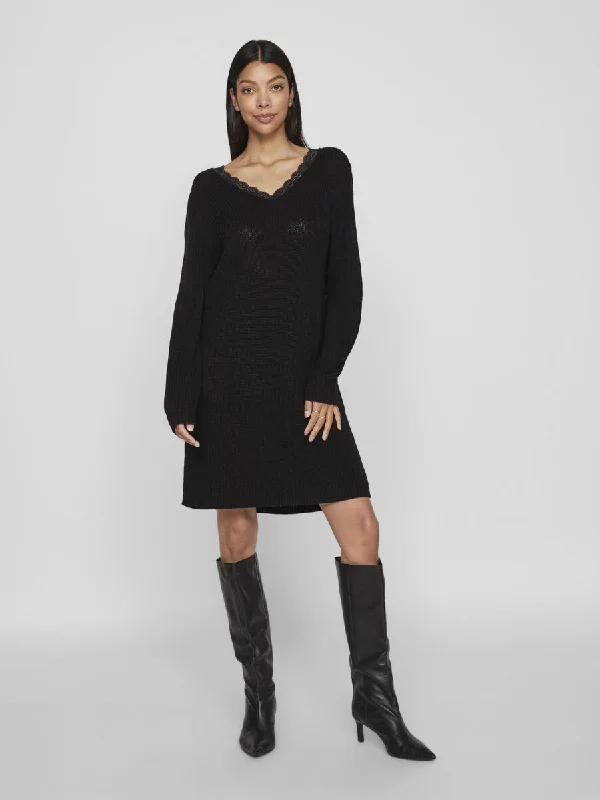 Lourda Mini Knit Dress (Black)