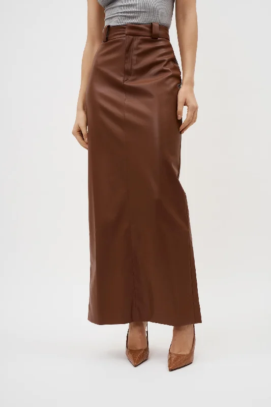 Luna Silhouette Maroon Skirt