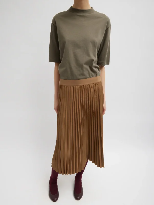 Sunray Pleating Skirt in Loden