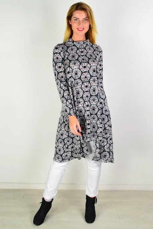 Fleece Spotty Tunic Dress