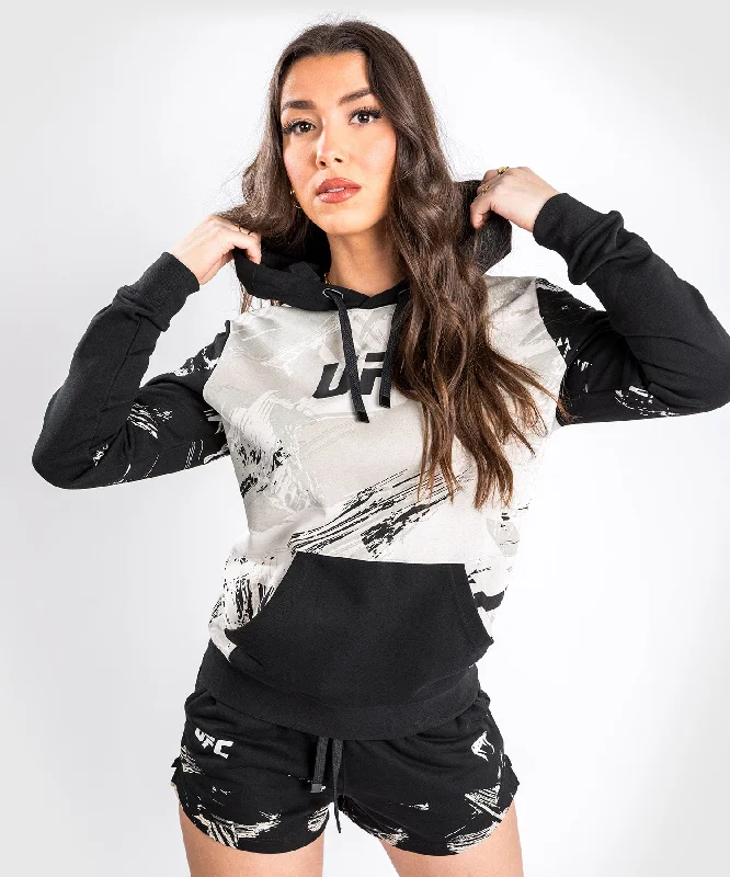 UFC Venum Authentic Fight Week 2.0 Women’s Pullover Hoodie - Sand/Black