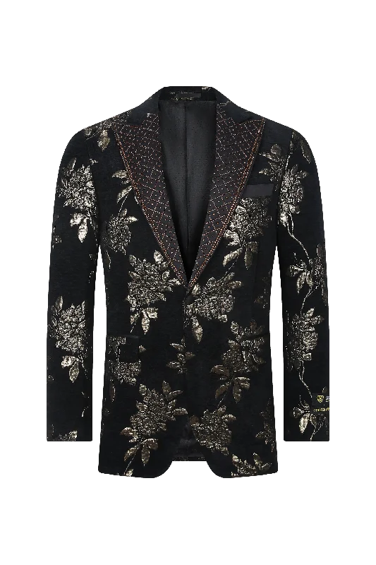 Midnight Bloom Floral Blazer