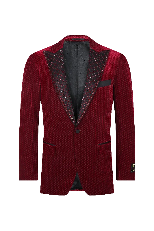 Crimson Royale Velvet Blazer