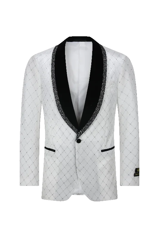 Diamond White Tuxedo Blazer