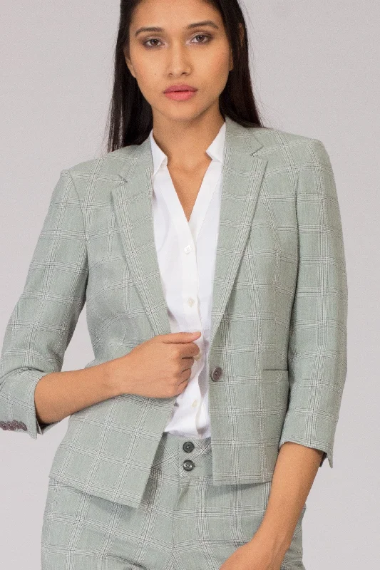 Herringbone Check Semi Formal Blazer