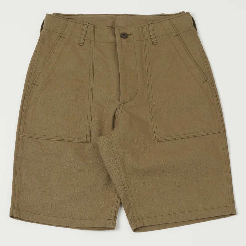 Warehouse & Co 1218 Military Herringbone Short - Olive Drab